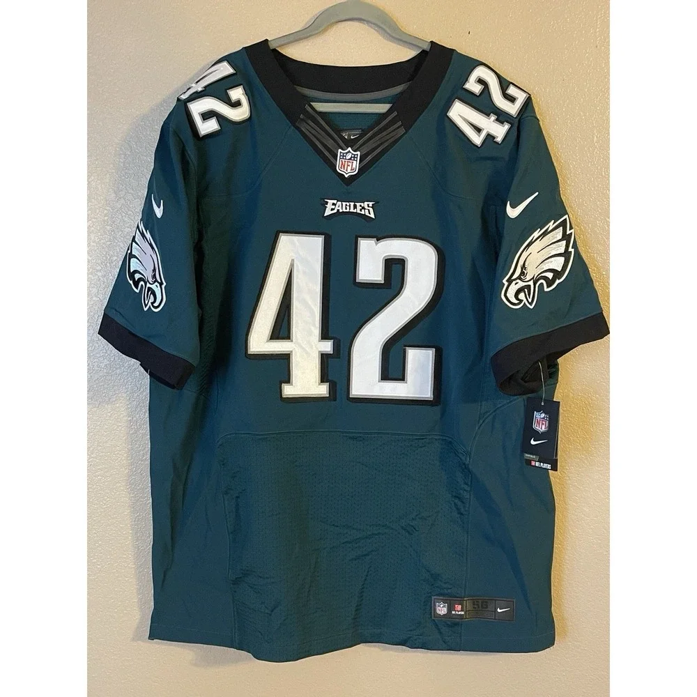 Men's 56 NWT Philadelphia Eagles Chris Maragos #42 Nike Authentic Jersey Green